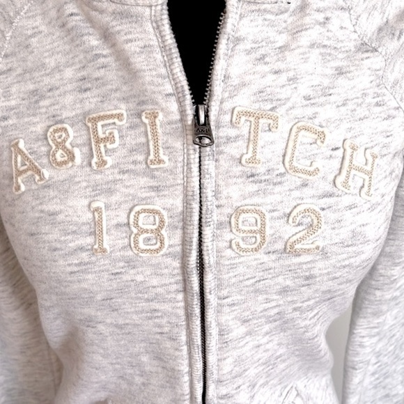 Abercrombie & Fitch Full Zip Drawstring Hoodie Sweater - Picture 4 of 6